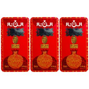 شمش طلا 24 عیار الن نار 0.05 گرمی مدل EL24.3.50 - بسته 3 عددی